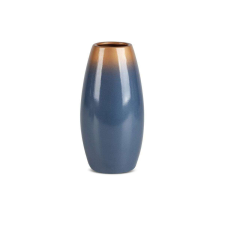 Eurofirany Nessa 01 kerámia váza Kék/arany 15x15x30 cm dekoráció