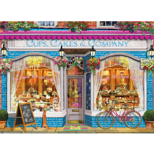  Eurographics puzzle cukrászda csészék, torták és társaság 1000 darabos puzzle, kirakós