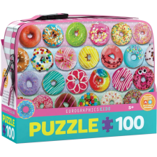 Eurographics puzzle ebéd csomagban, Fánkok, 100 darabos puzzle, kirakós