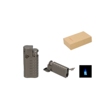 Eurojet 3-as szúrólángos szivargyújtó kihajtható szivarfúróval - antracit színű - 8 mm fúróval öngyújtó