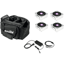 Eurolite Set 4x AKKU IP Flat Light 1 chrome + Soft Bag + Charger világítás