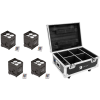 Eurolite Set 4x AKKU UP-4 QCL Spot QucikDMX + Case with charging function