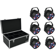 Eurolite Set 6x LED PARty Spot + Case TDV-1 világítás