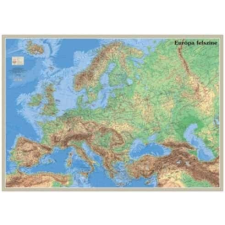  Európa felszíne falitérkép keretezett 70x50 cm Európa hegy-vízrajzi térkép térkép