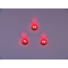 EuroPalms LED-es pohár 2oz kockajátékkal  piros  3x világítás