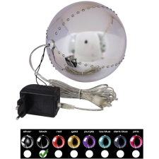EuroPalms LED hógolyó 15cm  fekete világítás