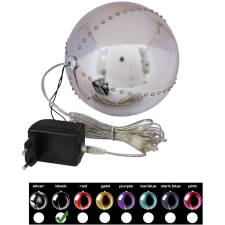 EuroPalms LED hógolyó 15cm fekete világítás