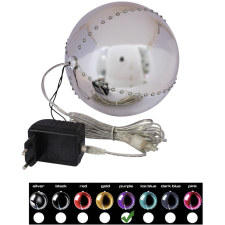 EuroPalms LED hógolyó 15cm lila világítás