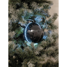 EuroPalms LED hógolyó 8cm fekete 5x világítás