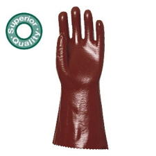 EuroProtection 3634-36 MÁRTOTT PVC munkavédelmi KESZTYŰ, BORDÓ, SAV/LÚG/OLAJÁLLÓ, 36CM védőkesztyű