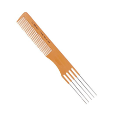  Eurostil fémvillás végű fésű 00128/99L, dobozos, vegyes színekben fésű