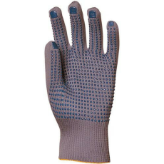  EUROSTRONG 4380 szürke, nejlon kesztyű, kék pettyekkel_ 9
