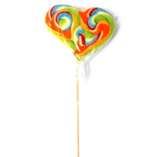 Eurosweet Hurrikán Heart málna ízű nyalóka közepes 110g csokoládé és édesség