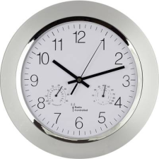 EuroTime Analóg rádiójel vezérelt falióra, pára-/hőmérővel, O 34 cm (56004) (56004) falióra