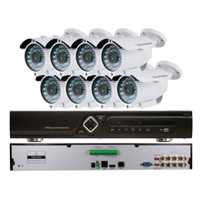 EuroVideo EVS-C08/IC1080PA28 CVI szett, 1 db EVD-C08/100A1FH, 8 db EVC-TC-IC1080PA28 biztonságtechnikai eszköz