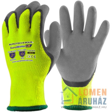  Eurowinter téli sárga kesztyű, szürke latex tenyér 10 védőkesztyű