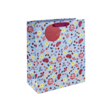 Eurowrap Ltd. Eurowrap ajándéktasak (26,5x33x14 cm) világoskék, apró virágos (5) ajándéktasak