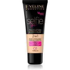 Eveline Cosmetics Selfie Time make-up és korrektor 2 az 1-ben árnyalat 01 Porcelain 30 ml korrektor