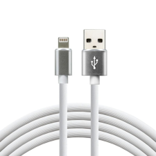 EverActive lightning iPhone adatkábel töltőkábel 2.4A 1 m fehér kábel és adapter