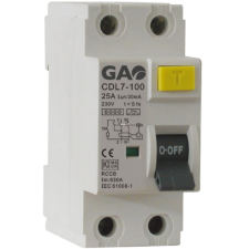 EverFlourish Hungary Kft. Fi relé 2P 25A 30mA, 230V~, fehér villanyszerelés