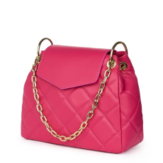  Evia, természetes bőrből készült, női táska, fukszia