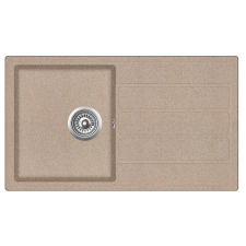EVIDO Easy 45S gránit mosogató, 760 x 440 mm, avena, doboz nélkül, lefolyógarnitúrával mosogatótálca