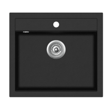 EVIDO QUADRO 6 MOSOGATÓ 3,5" EGYMEDENCÉS GRÁNIT, ANTRACIT, 565X510X200MM mosogatótálca