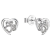 Evolution Group Stekkeres ezüst fülbevaló Swarovski kristályokkal kutya mancs 31307.1 (Ag, 925/1000, 1,0 g)