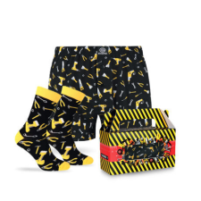  EVONA barkács ajándékcsomag M méretű boxer 41-45 zoknival férfi alsó