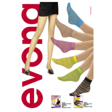 EVONA - Irena pálcikás mintás térdfix, 20 DEN m:36-41, 1 pár borsózöld