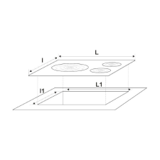 EVOTOOLS 3OC-as Öntöttvas Főzőlap 720 mm Kerettel főzőlap