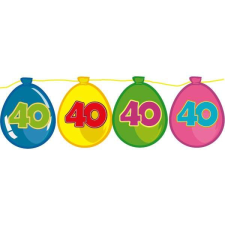  Évszámos lufi füzér 40-es számmal 6 m party kellék