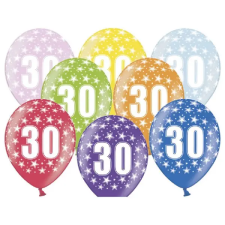  Évszámos party lufi 30-as 5b-os kiszerelésben többféle színben party kellék
