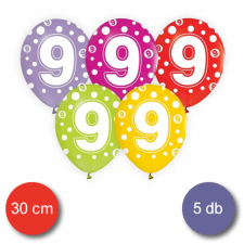  Évszámos party lufi 9 5db party kellék