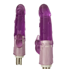  EwToys - Szexgép nyuszi dildo 08. - Lila, zselés csiklóizgatós 14 cm. vibrátorok