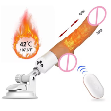  EwToys - Távirányítós automata lökő vibrátor melegítő funkcióval - herével  + rögzíthető talppal vibrátorok