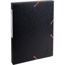 Exacompta A4 2,5cm fekete prespán karton gumisbox mappa