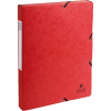 Exacompta A4 2,5cm piros prespán karton gumisbox