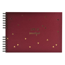Exacompta Fotóalbum, spirál, 32x22 cm, 25 lap, EXACOMPTA &quot;Life&quot;, piros fényképalbum