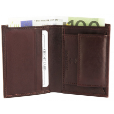  Excellanc kicsi uniszex pénztárca valódi bőrből, 11x8 cm pénztárca