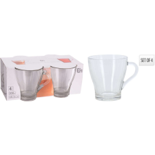 Excellent Houseware Teás pohár füles 300 ml 4 darabos üdítős pohár