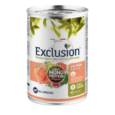  Exclusion Mediterraneo Monoprotein Formula All Breeds konzerv - lazac 400 g kutyaeledel