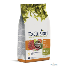 Exclusion Mediterraneo Noble Grain Puppy Beef Medium Breed 12kg kutyaeledel