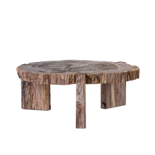  Excusive design asztal megkövesedett fa asztallappal bútor