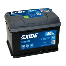 EXIDE Excell 12V 60Ah 540A jobb+ autó akkumulátor akku autó akkumulátor