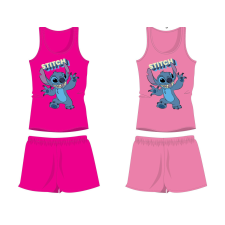 Exity kft Disney Stitch pamut nyári együttes - trikó-rövidnadrág szett - pink - 116 gyerek ruha szett