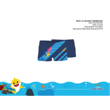 ExityKft. Baby shark baba fürdő boxer kisfiúknak - sötétkék - 92 gyerek fürdőruha