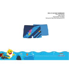 ExityKft. Baby shark baba fürdő boxer kisfiúknak - világoskék - 98 gyerek fürdőruha