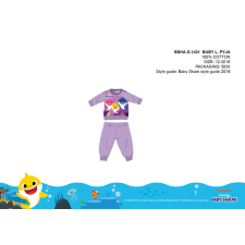 ExityKft. Baby Shark baba pizsama - jersey pamut pizsama - lila - 98 hálózsák, pizsama