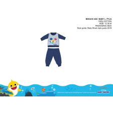 ExityKft. Baby Shark baba pizsama - jersey pamut pizsama - sötétkék - 86 hálózsák, pizsama
